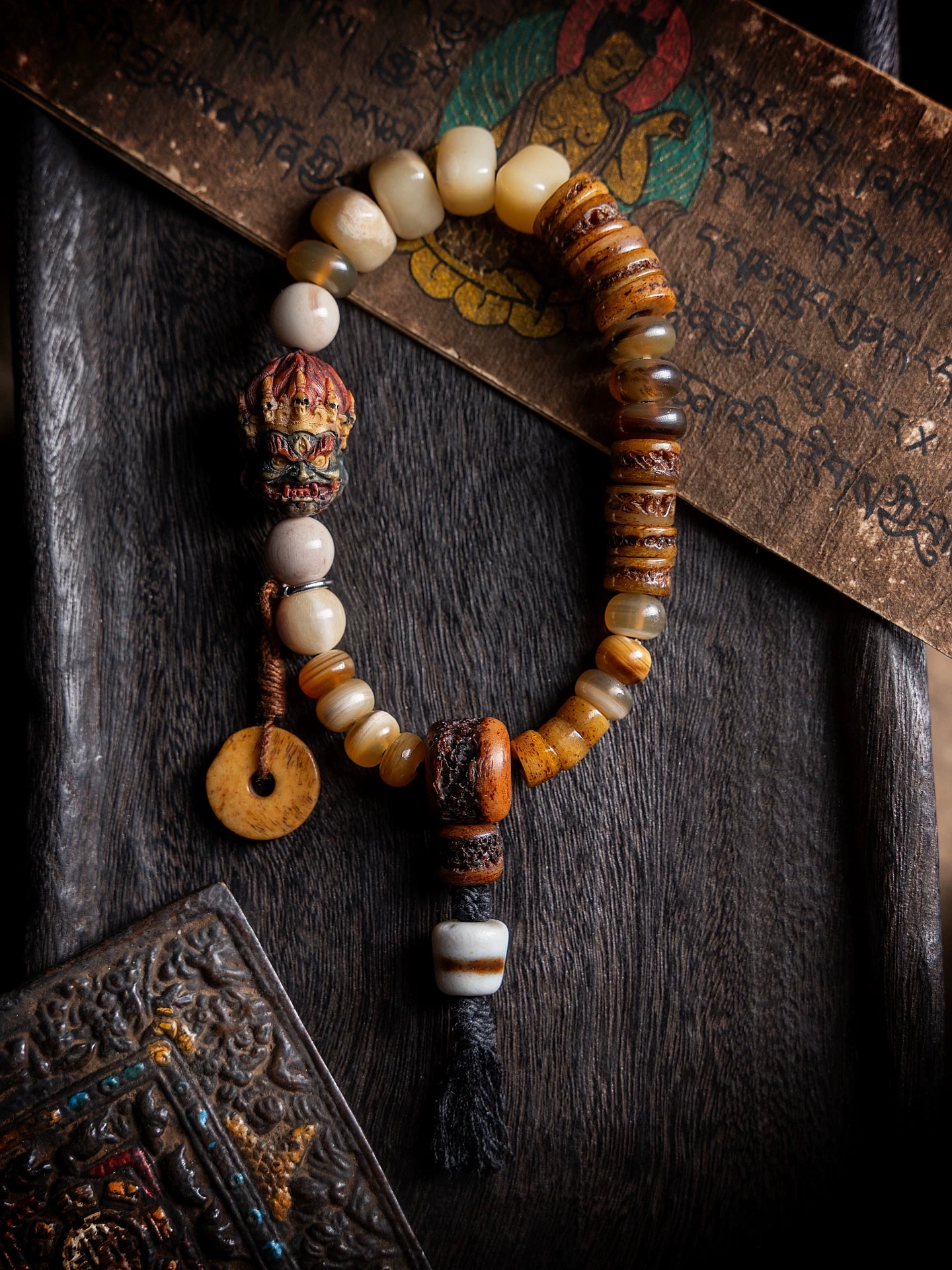 Handmade Original Design Natural Yak Bone Camel Bone Duobao Bone Bracelet Authentic Tibetan Style Prayer Bead String Bracelet For Spiritual Meditation