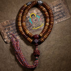 108 Beads Tibetan Mala Prayer Beads Old Stock Natural Tibet Yak Bone Handcrafted Bracelet Necklace Unisex Tibetan Style Yak Bone Spiritual Meditation Jewelry