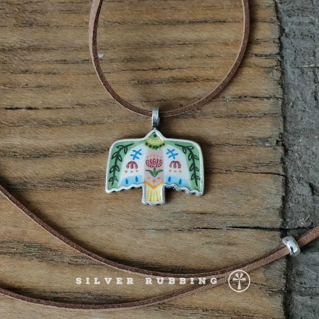 Independent Original Handcrafted Niche Enamel Charm Pendant 99 Pure Sterling Silver Necklace Elegant Silver Jewelry for Personalized Jewelry Store