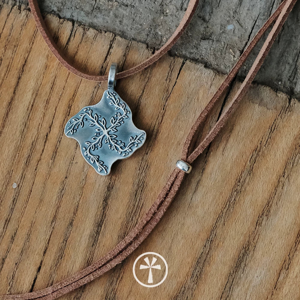 Original Handmade 999 Pure Silver Pendant Necklace Vintage Art Style Handcrafted Jewelry Unique Independent Designer Jewelry