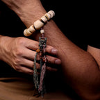 Original Natural Tibetan Yak Bone Prayer Beads Bracelet For Men Authentic Original Ecological Tibetan Yak Bone Hand String With Scripture Buckle For Hand Playing Collection