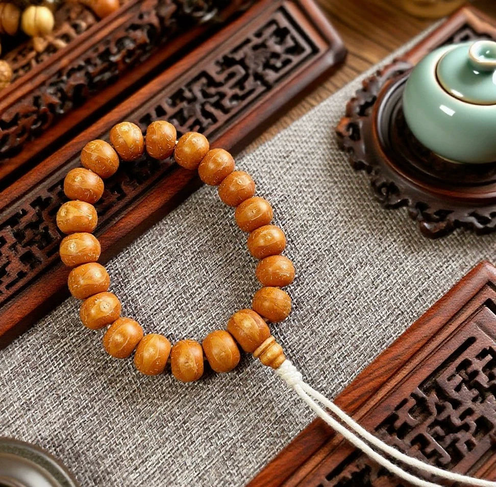 Natural Nepalese Tibetan phoenix eye light bead Bodhi bracelet, original ecological hand-polished, not leaking