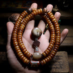 Tibetan Natural Old Material Yak Bone 108 Beads Mala Prayer Beads Original Mens Bracelet Tibetan Style Womens Rosary Yak Bone Meditation Jewelry