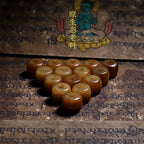 108 Perler Lille Størrelse Gammelt Materiale Autentisk Tibetansk Naturlig Yakben Mala Bedearmbånd Håndlavet Tibetansk Stil Yakben Buddhistisk Rosenkrans Armbånd
