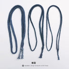 Handmade Plant Dyed Cotton Linen Five Strand Braid Pull Over Necklace Original Design Unisex Sweater Chain Bohemian Style Daily Wear Neck Rope For Men And Women
