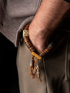 Original Handmade Traditional Tibetan Style Old Material Yak Bone Prayer Beads Bracelet Handheld Replicated Spiritual Bone For Playing And Collection