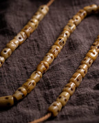 54 Beads Hand Carved Kutulu Master Replica Natural Old Material Yak Bone Mala Prayer Beads Bracelet Sidpa Gyalpo Skull Handcrafted Yak Bone Tibetan Buddhist Rosary Wristband