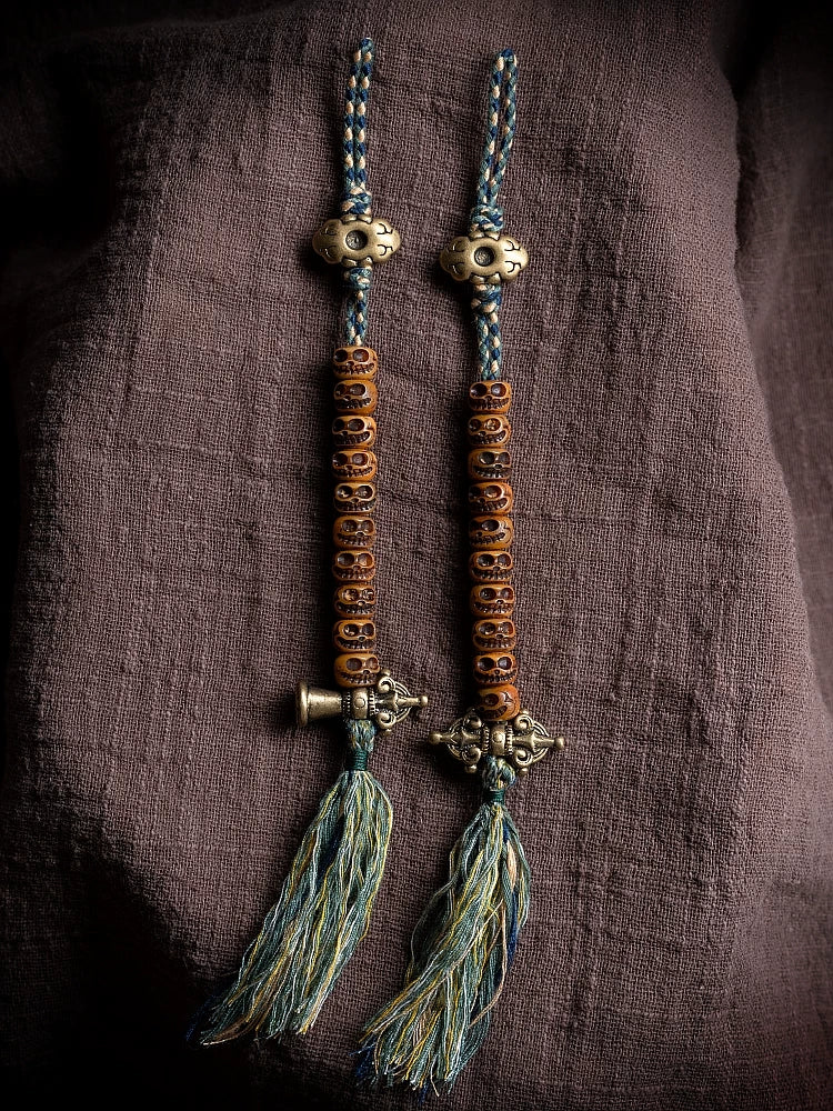 Authentic Tibetan Kajegdo Standard Counter Beads Accessory Yak Bone Camel Bone Mala Bracelet Side Pendant Tassel Small Tibetan Element Jewelry