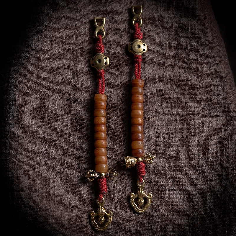 Authentic Tibetan Kajegdo Standard Counter Beads Accessory Yak Bone Camel Bone Mala Bracelet Side Pendant Tassel Small Tibetan Element Jewelry