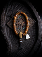 Original Tibetan Style Antique Yak Bone Beads Bracelet Traditional Tibetan Sacred Spirit Bone Handheld Mala For Hand Polishing Play Collection