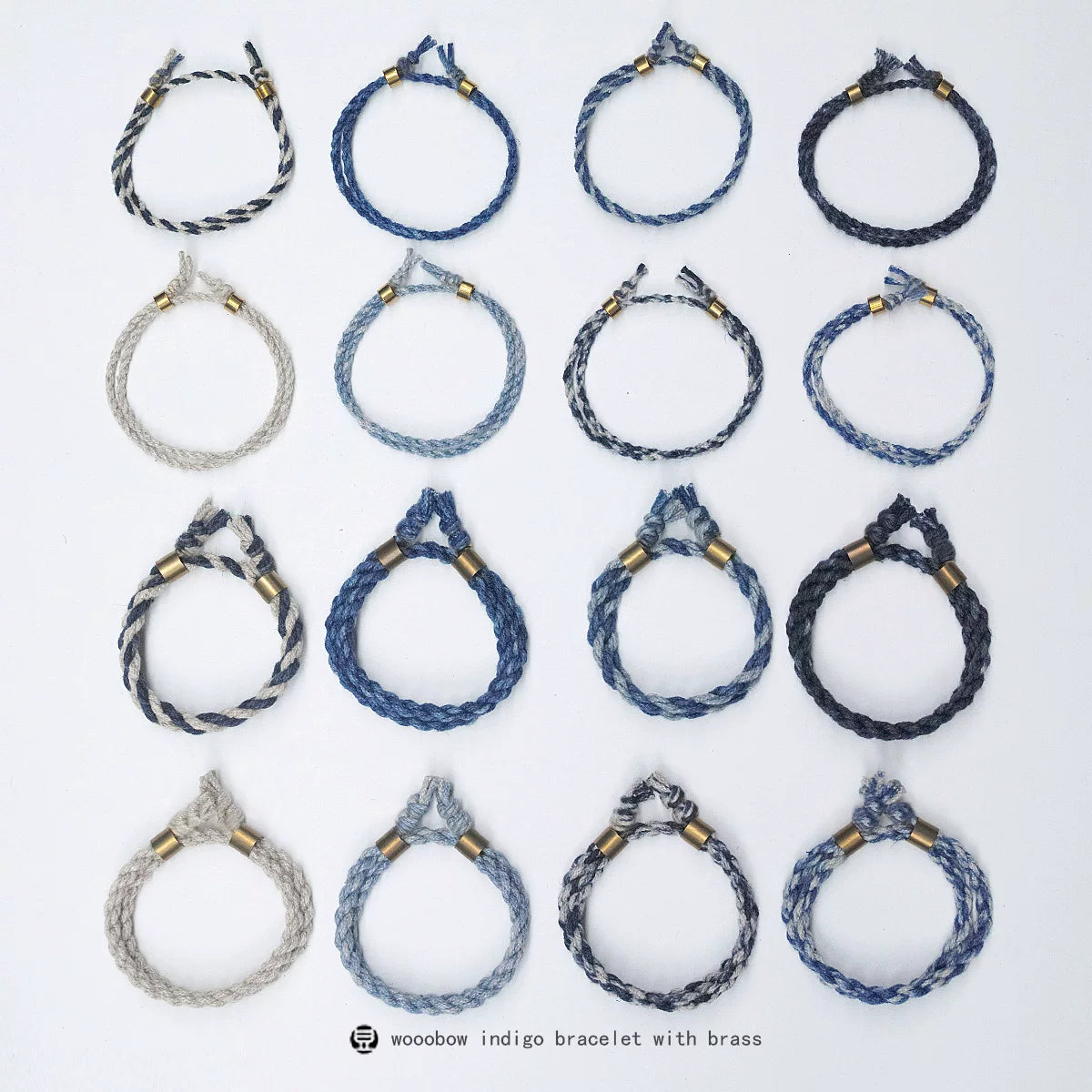 Handmade Two Layer One Size Blue Indigo Dyed Cotton Linen Woven Vintage Doudengmuwa Bracelet Boho Style Couple Woven Bangle For Men And Women Daily Wear