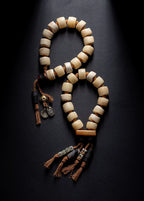 Naturlig primitiv tibetansk stil Yakokse-knoglebedekæde Enkeltløkke armbånd til mænd Autentisk tibetansk Yakokse-knogle buddhistisk meditationsperlearmbånd