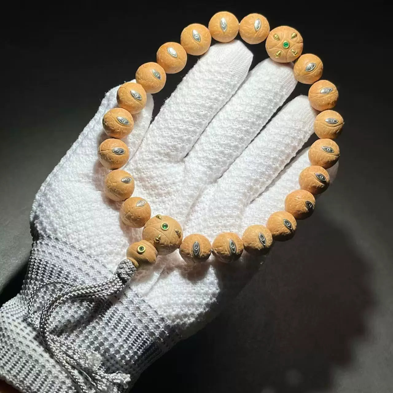Genuine Nepalese Phoenix Eye Bodhi Bracelet Original Seed Inlaid Faro Eye Dragon Claw Handheld Wenwan Rosary Bead Factory Direct Sales