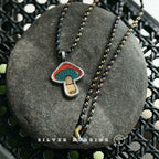 Original Handmade Unique Enamel Painting Pendant 999 Pure Silver Necklace Handcrafted Independent Design Minimalist Fine Silver Jewelry For Women Everyday Wear And Special Gif