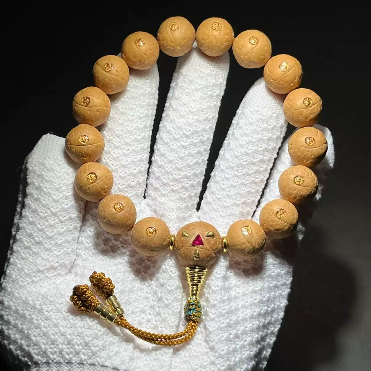 Genuine Nepalese Phoenix Eye Bodhi Bracelet Original Seed Inlaid Faro Eye Dragon Claw Handheld Wenwan Rosary Bead Factory Direct Sales