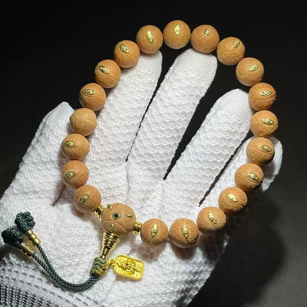 Genuine Nepalese Phoenix Eye Bodhi Bracelet Original Seed Inlaid Faro Eye Dragon Claw Handheld Wenwan Rosary Bead Factory Direct Sales