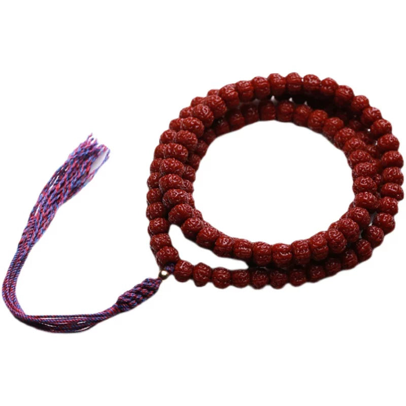 Natural bot manipulation jade pulp small vajra bodhi bracelet 108 beads bracelet men and women six petals cultural play
