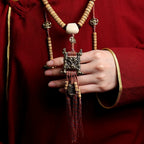 Original Tibetan Style 108 Beads Natural Star-Moon Bodhi Seed Mala Prayer Beads Bracelet For Men Women Bracelet Sutra Buckle Necklace Rosary Handmade