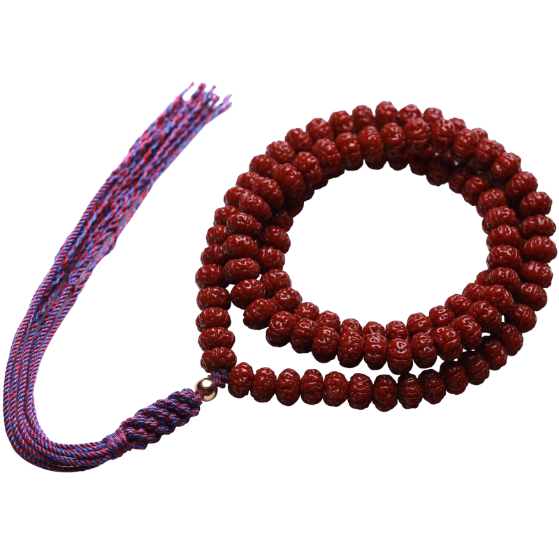Natural bot manipulation jade small vajra bodhi son 108 bracelets men and women five petals short pile Buddha beads bracelet Wenwan