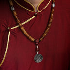108 Beads Tibetan Mala Prayer Beads Old Stock Natural Tibet Yak Bone Handcrafted Bracelet Necklace Unisex Tibetan Style Yak Bone Spiritual Meditation Jewelry