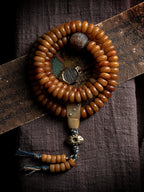 108 stykker gamle tibetanske naturlige yak-knogle bedekranse Mala armbånd mænd armbånd til daglig brug håndholdt buddhistisk Mala yak-knogle smykker