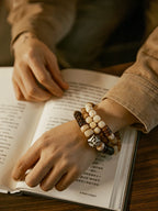 Natural Yak Bone Camel Bone Multi Treasure Beads Bracelet Tibetan Style Multi Circle Ethnic Bracelet Unisex Handmade Ethnic Jewelry For Men Women Daily Wear and Collection