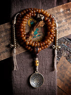 Original ecology 108 Pcs Natural Yak Bone Beads Bracelet for Men and Necklace for Women Couple Tibetan Style Handmade Mala Prayer Beads Jewelry