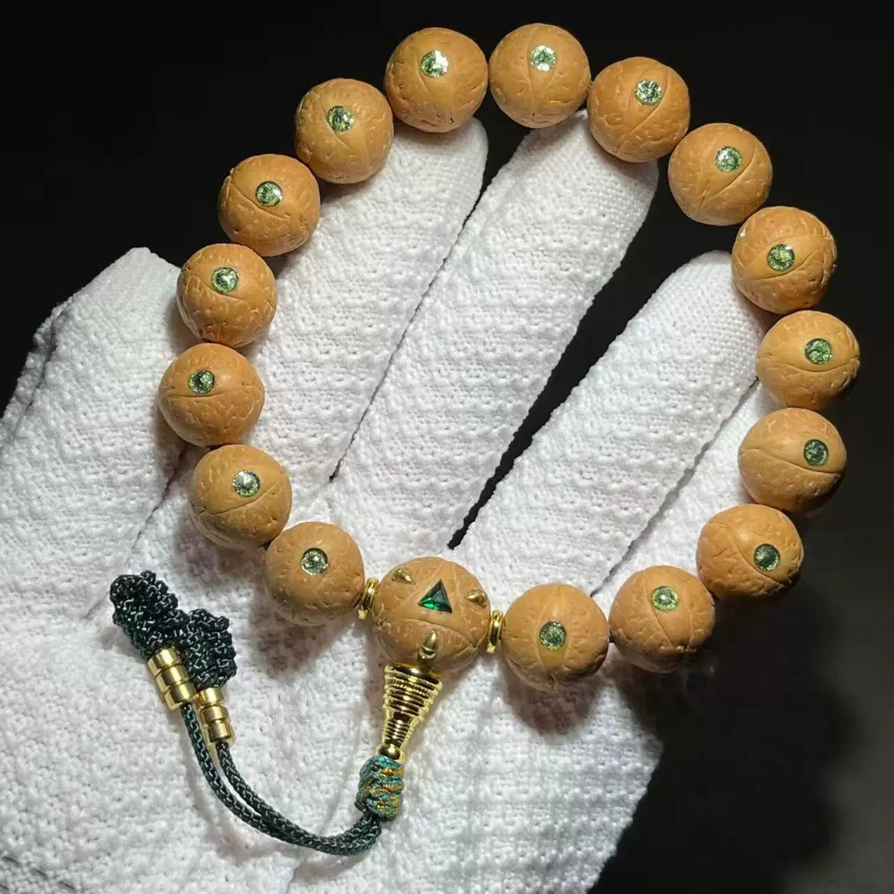 Genuine Nepalese Phoenix Eye Bodhi Bracelet Original Seed Inlaid Faro Eye Dragon Claw Handheld Wenwan Rosary Bead Factory Direct Sales