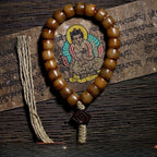 Authentic Old Material Natural Tibet Yak Bone Prayer Beads Bracelet For Men And Women Traditional Ethnic Hand Carved Wenwan Bracelet Prayer Beads Handheld Mala Necklace